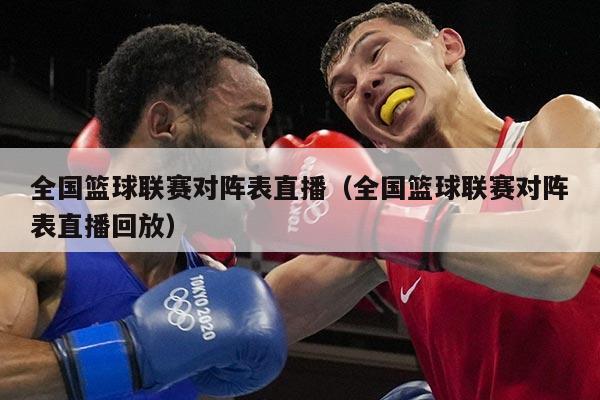 全国篮球联赛对阵表直播(全国篮球联赛对阵表直播回放)